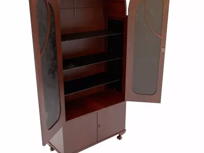 Bookcase cabinet  Low-poly 3D model