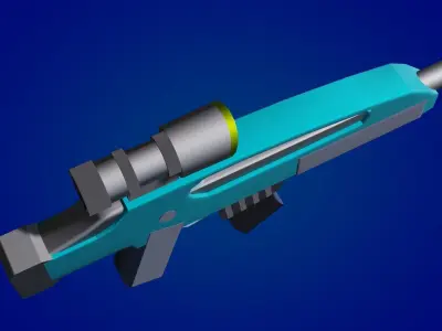 Gun to game PBR low-poly game read Free low-poly 3D model