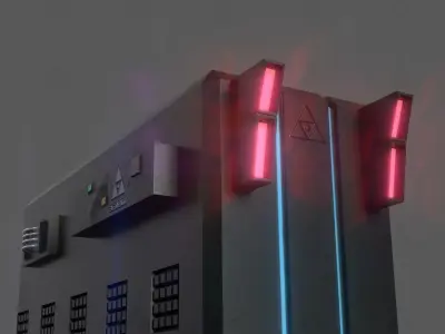 Data Server Unit -  Low-poly 3D model