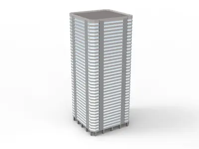 Skyscrapers Pack 7 modern commercial buildings 3D model