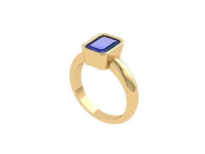 Emerald Radiant Ring 3D print model 22