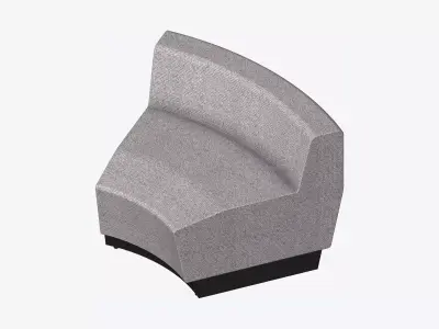 Seating - Contemporary - Blume - Extension - Back - Round Low-poly 3D model
