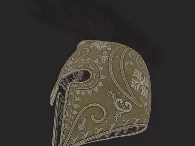 Gladiator Helmet Game Ready Lowpoly Free low-poly 3D model purchase