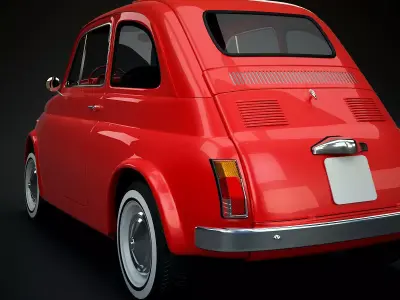Fiat 500 Rigged 3D model