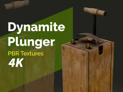 Dynamite Plunger Low-poly 3D model