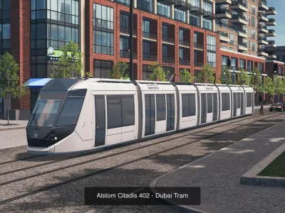 European Trains and Trams Collection 3D Model Pack