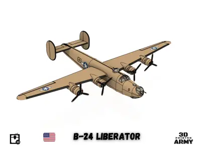 Consolidated B-24 LIBERATOR  - STL files for 3D printer 3D print model