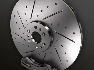 Brake Disc with Caliper 3D model