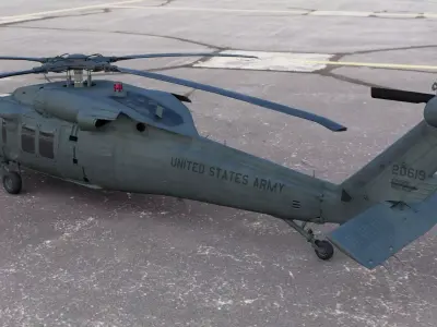BlackHawk Sikorsky UH-60 Helicopter 3D model