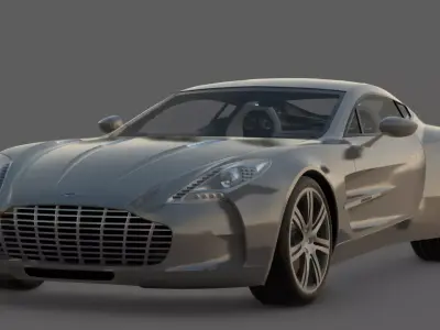 2009 Aston Martin One-77 3D Model  British Hypercar Masterpiece 3D model