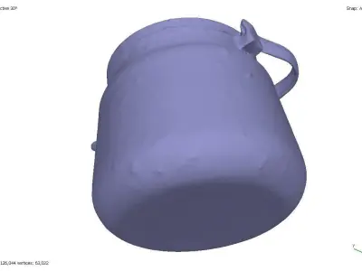 Two old dirty teapots 3D model