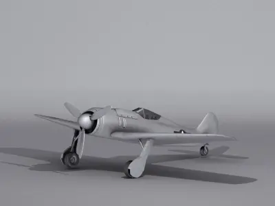 Focke wulf fw 190 A-8 Low-poly 3D model