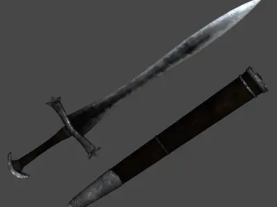 Long sword2 Low-poly 3D model