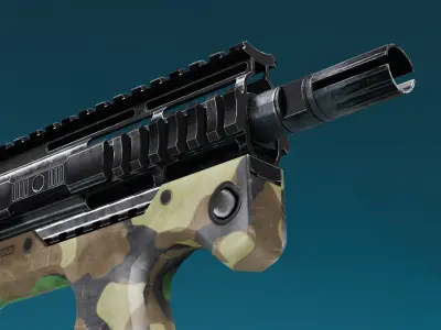 CQR Gen 1 - Game-Ready Weapon Low-poly 3D model