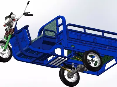 Electric Cargo Tricycle 3D model
