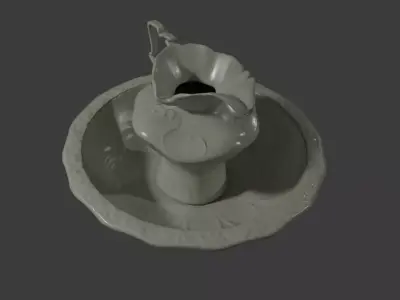 Vintage Pottery Pitcher And Wash Basin Free low-poly 3D model