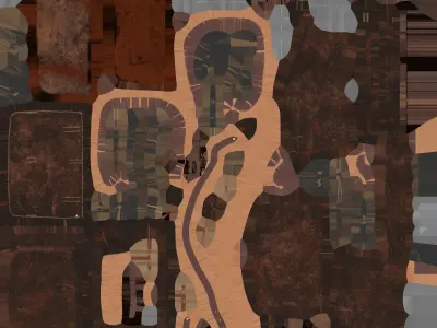 Old Bag Low-poly 3D model