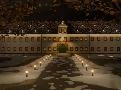 Schloss Heusenstamm Winter Environment  3D model