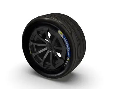 Mazda rx gt3 steering wheel - wheel 3D model