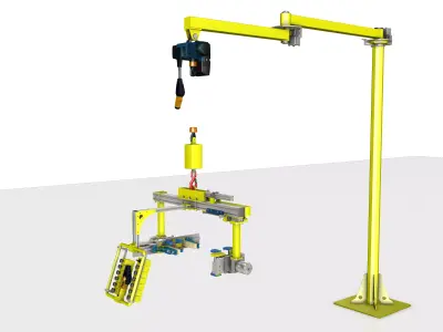 Industrial Manipulator Low-poly 3D model