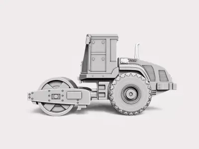 Smooth Drum Soil Compactor RoZ 3D print model