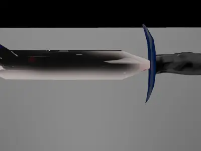 low poly sword knife Free 3D model