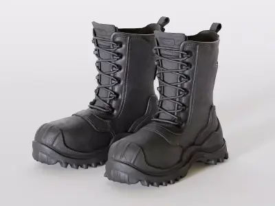 Military boots - LowPoly 3D model