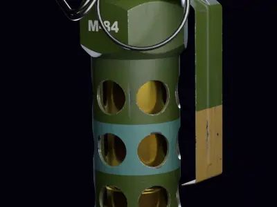 Stun Grenade M84 - Flashbang Free low-poly 3D model