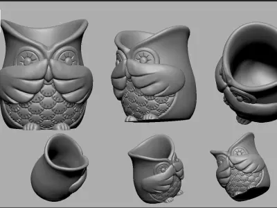 Vase Owl Free 3D print model
