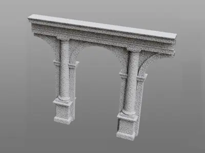 Ancient Wall 2 3D model