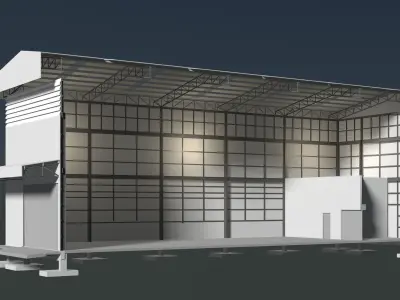 Warehouse in section cut 24i18 3D model