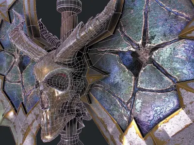 Fantasy Axe 2 3D Model Low-poly 3D model