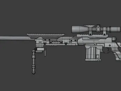 DLQ  gun animation Free low-poly 3D model
