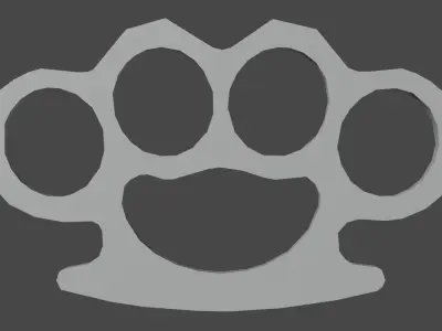 knuckles Low-poly 3D model