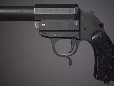 LP34 Flare gun - Leuchtpistole 34 Low-poly 3D model