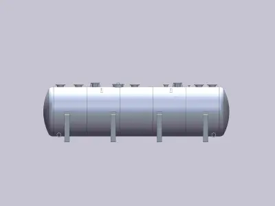 Oil separator code of construction  ASME VIII Free 3D model