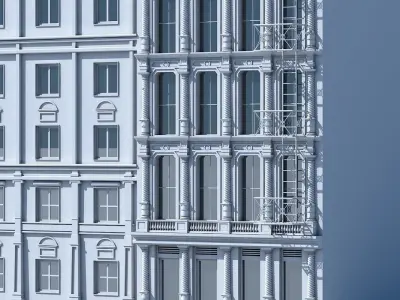Commercial Building Facade 03 3D model