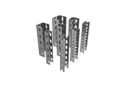 Metal framing U cross section  Low-poly 3D model