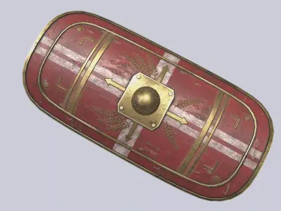 Scutum Low-poly 3D model