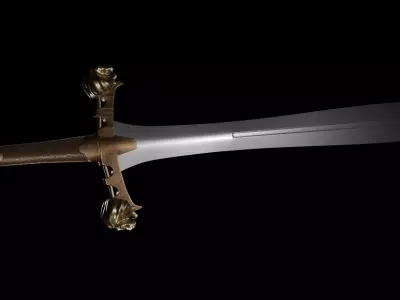 Gladius with Lion heads 3D model
