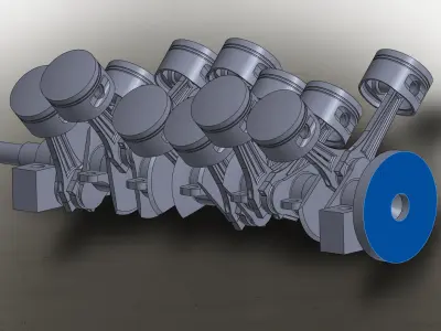 Engine Assembly Free 3D model