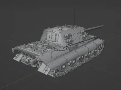 Jagdtiger Low-poly 3D model