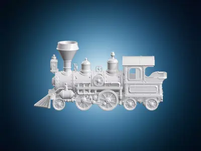 Steampunk Locomotive 3D Print Model 3D print model