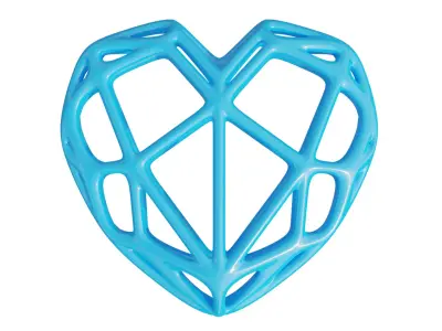 Parametric Geometry Heart AND Cubic Sculptures 3D model