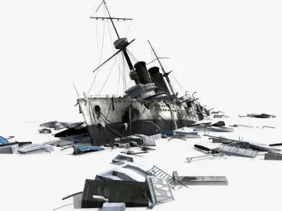 Broken Ship 3D model