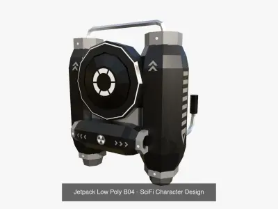 05 Jetpack Low Poly B Collection - SciFi Character Design