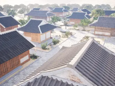 Traditional Village Architecture 3D model