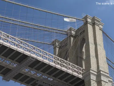 Brooklyn Bridge Architectural Structure  purchase 3D model
