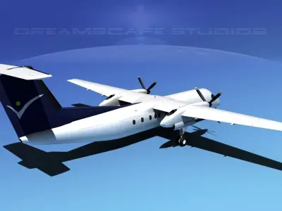 DeHavilland DHC-8-Q300 InterSky 3D model