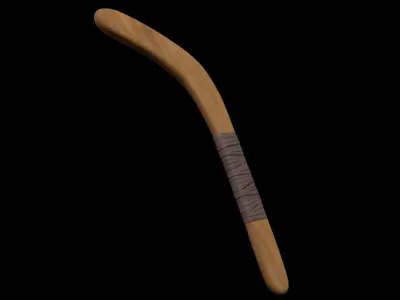  Boomerangs  throwing weapon Low-poly 3D model